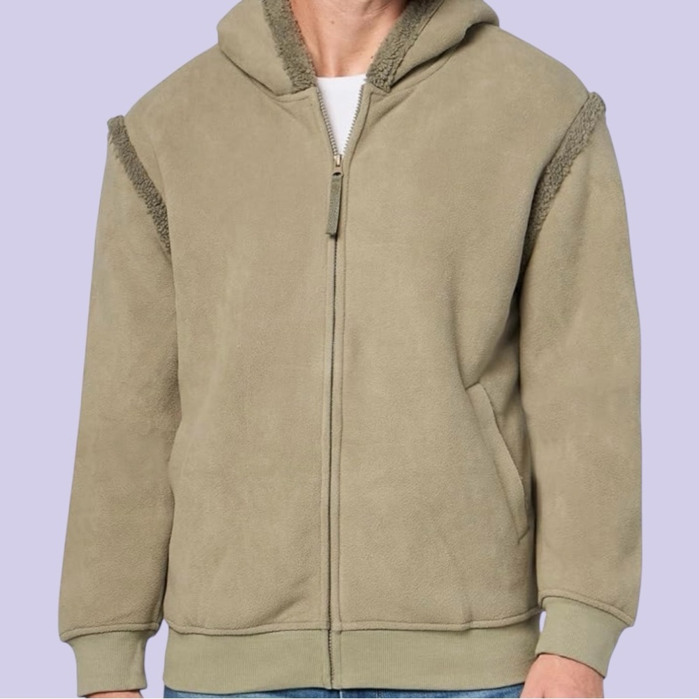 UGG-Evren Bonded Fleece Zip Up-NWOT-Moss Green